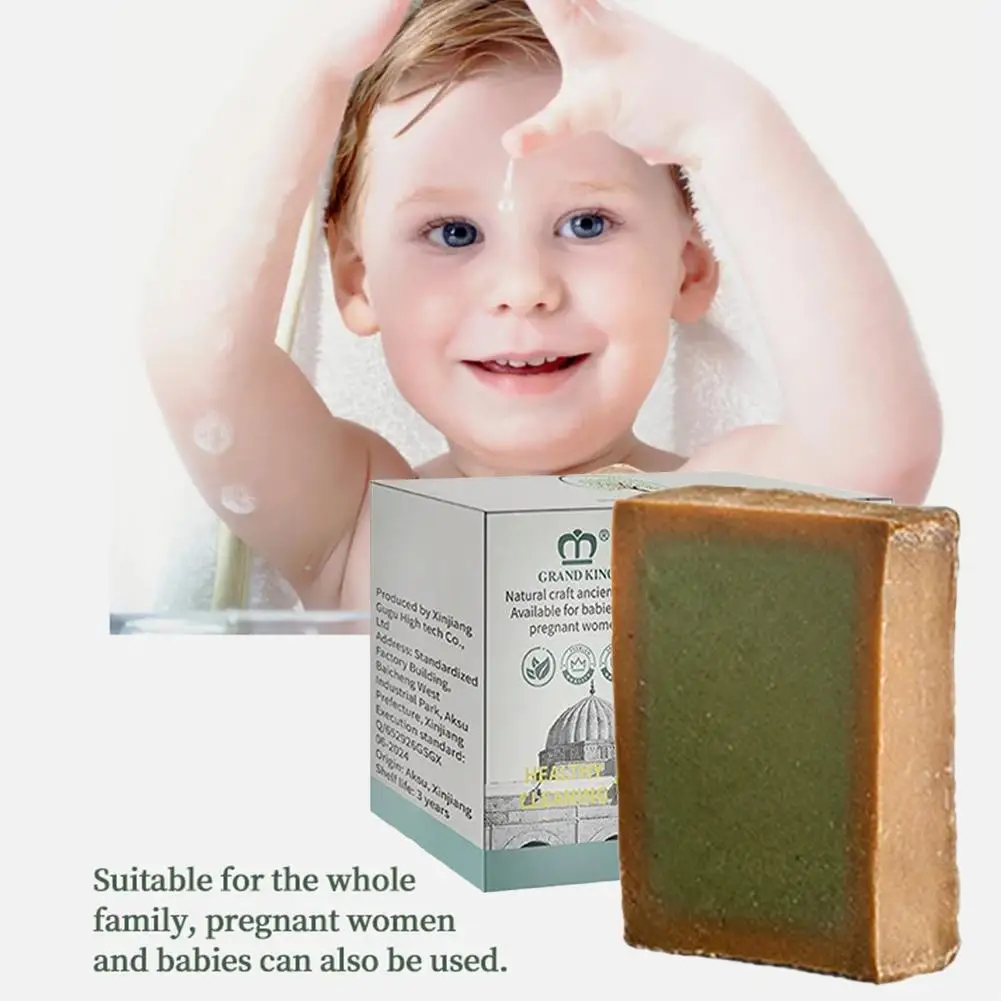 100g Sapone viso all'oliva Shampoo da bagno Olio essenziale Antico naturale e sapone Sapone all'olio d'oliva Lusso fatto a mano Alloro D4B1