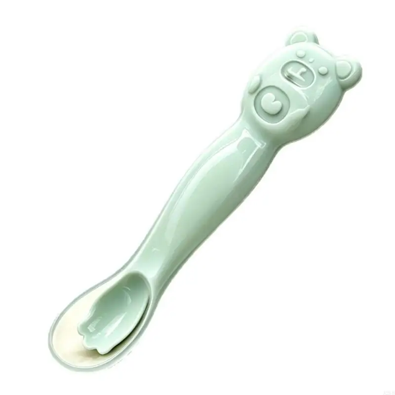 Soft Silicone Baby Feeding Spoon Gentle On Gums For First Foods Easy To Hold And Clean In Multiple Bright Colors A2UB