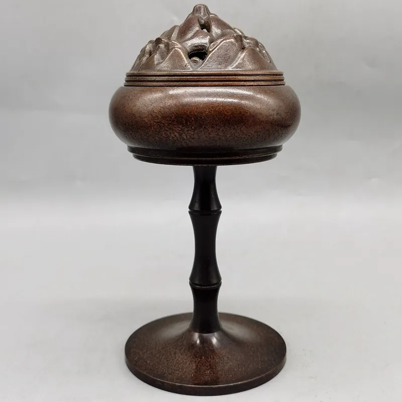 Retro Bronze Boshan Incense Burner Pure Copper Censer for Antique Collection Home Decor Meditation Craft Ornament Real Shot