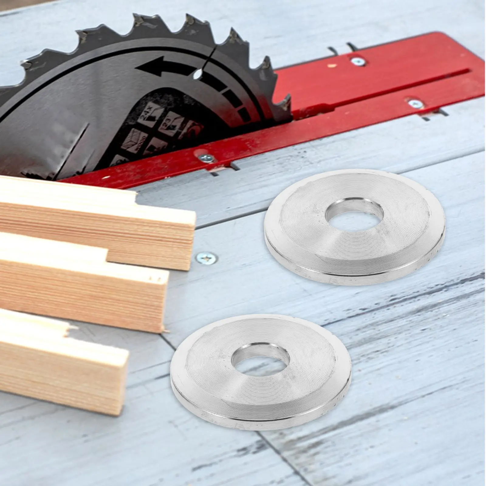 

1Pair Saw Blade Clamp Plate Table Saw Flange Stabilizer Spindle Clamp Woodworking Accessory Durable Reliable Woodworking Tools