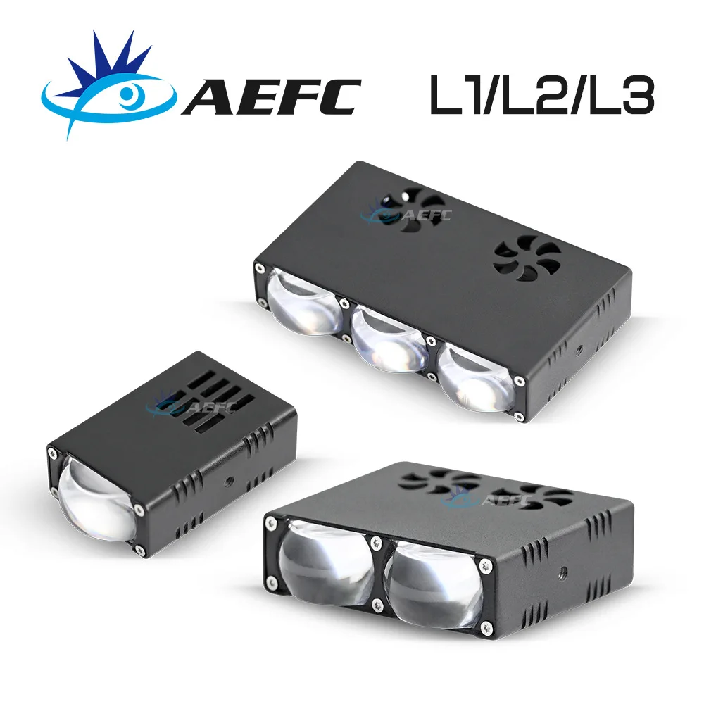 Motorcycle LED spotlight 60W two-color small steel cannon electric vehicle headlight far and near integration China grid