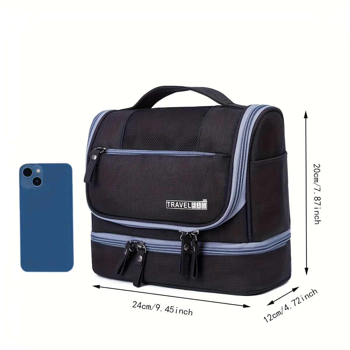 Borsa da toilette da viaggio monopezzo, borsa da uomo portatile con separazione asciutta e bagnata, borsa per cosmetici da donna, borsa per kit di lavaggio per forniture da viaggio