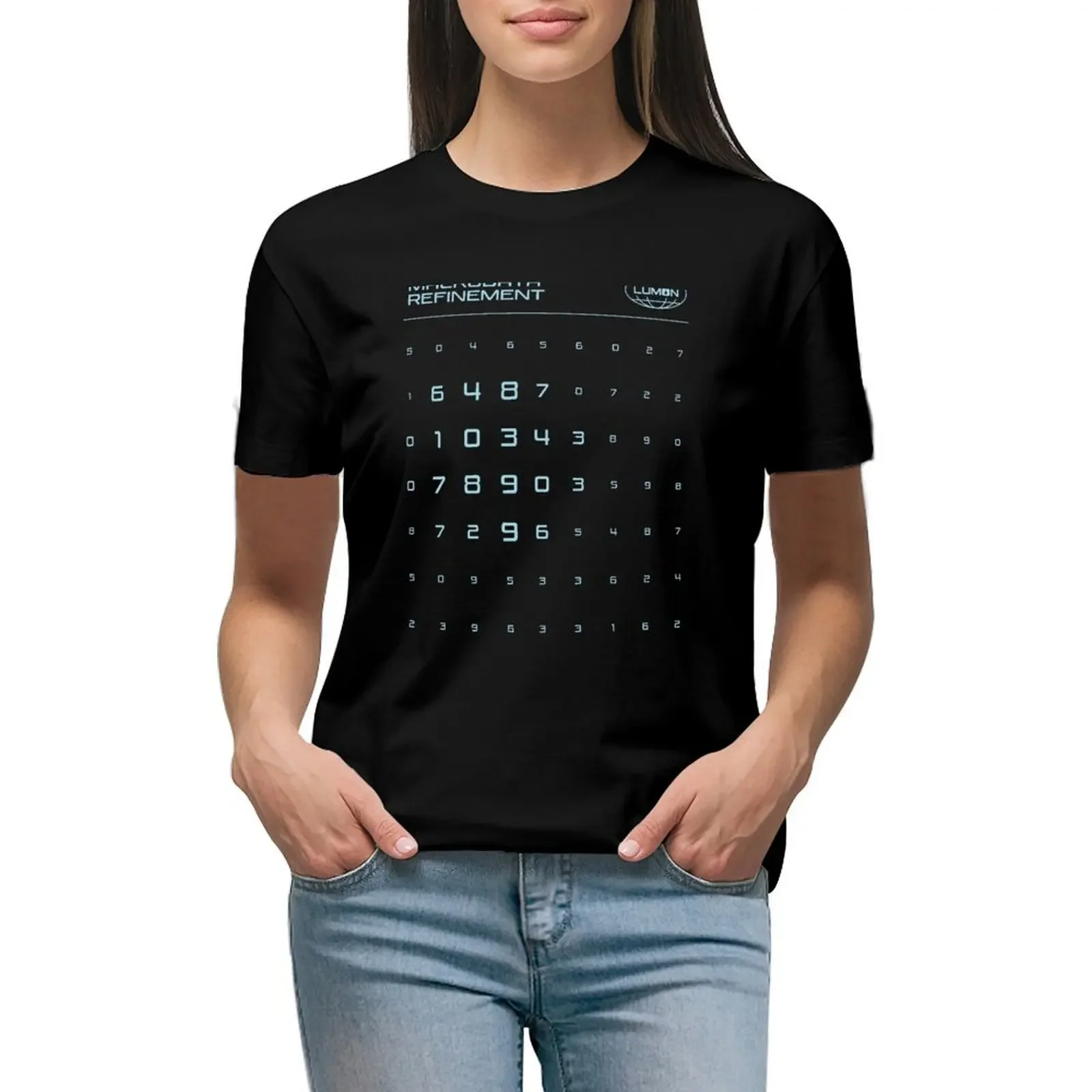 

Scary Numbers Severance T-Shirt oversized cute tops lady clothes t-shirt dress for Women plus size sexy
