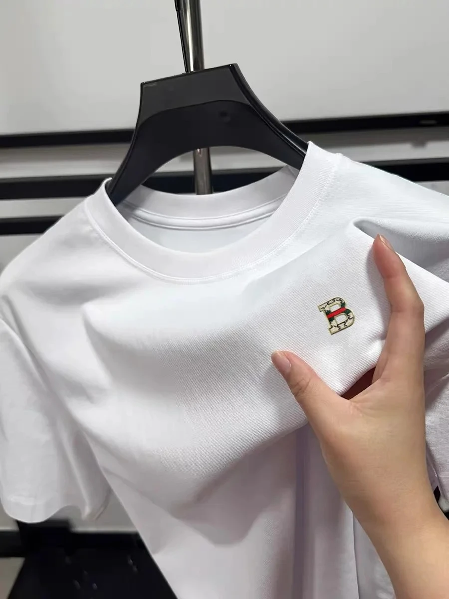 2026 New High end Brand Men's and Women's Short Sleeve Round Neck Printed T-shirt Summer Fashion High end B-Label Casual Top