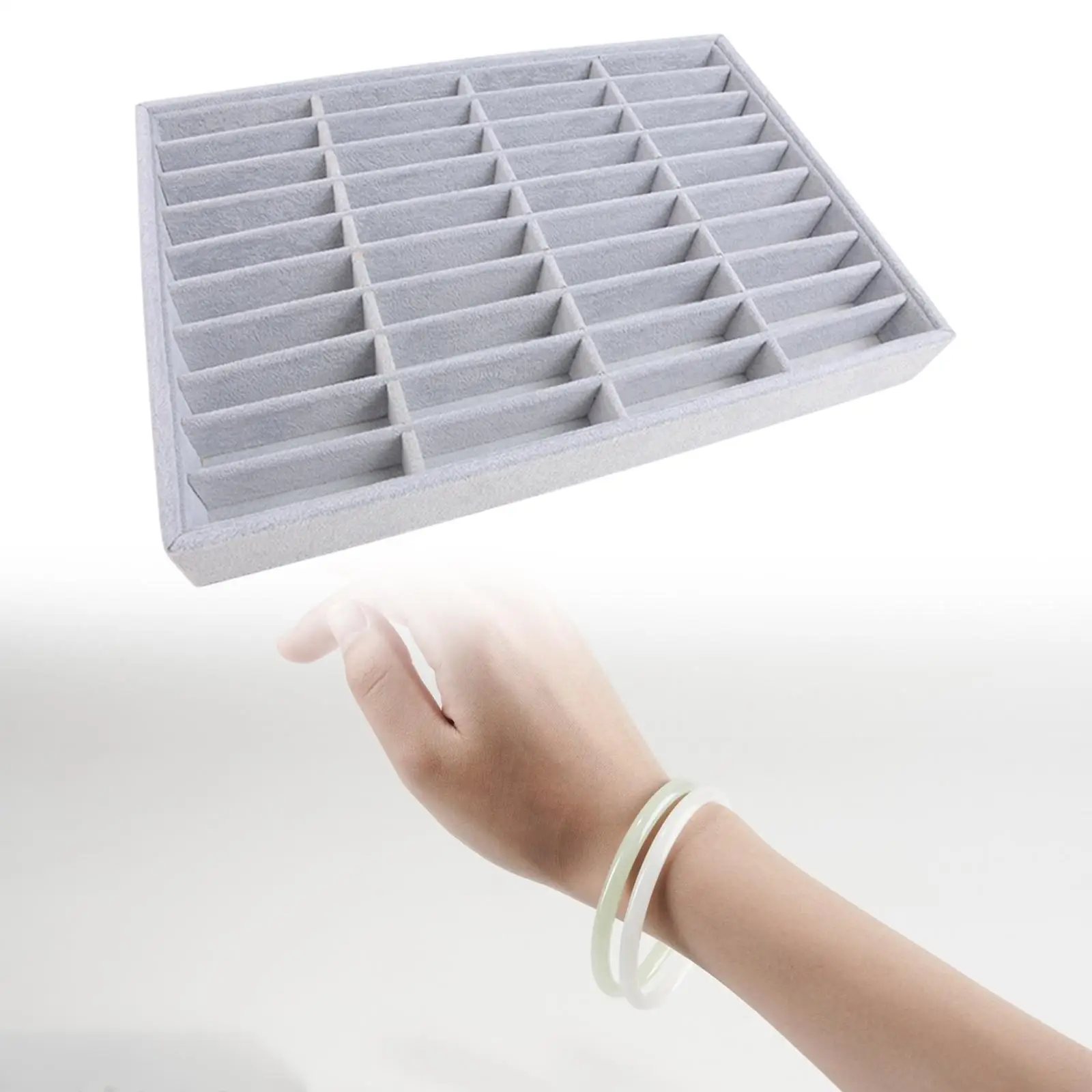 

Jewelry Tray Bracelet Holder Countertop Elegant Multipurpose Rectangle Bangle