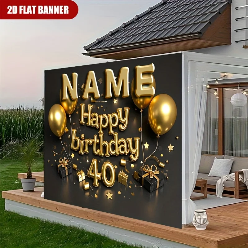 1 stuk op maat gemaakte 40e ve - Party Banner Gold recensie en prijs