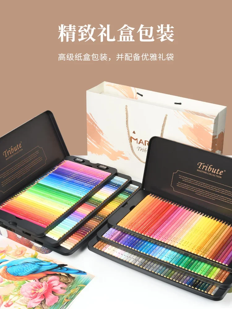 Master Series 240 Color Pencils Art Design Painting Oil-based Water-soluble Pencils Professional Hand-drawn Set Gift