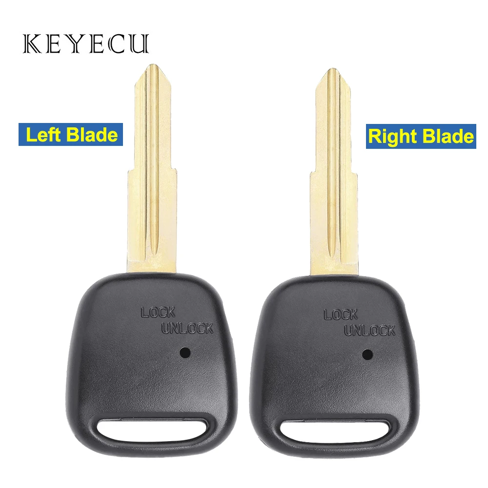 

Keyecu Remote Car Key Shell Case Housing Cover for Toyota Side 1 Button with Left / Right Blade