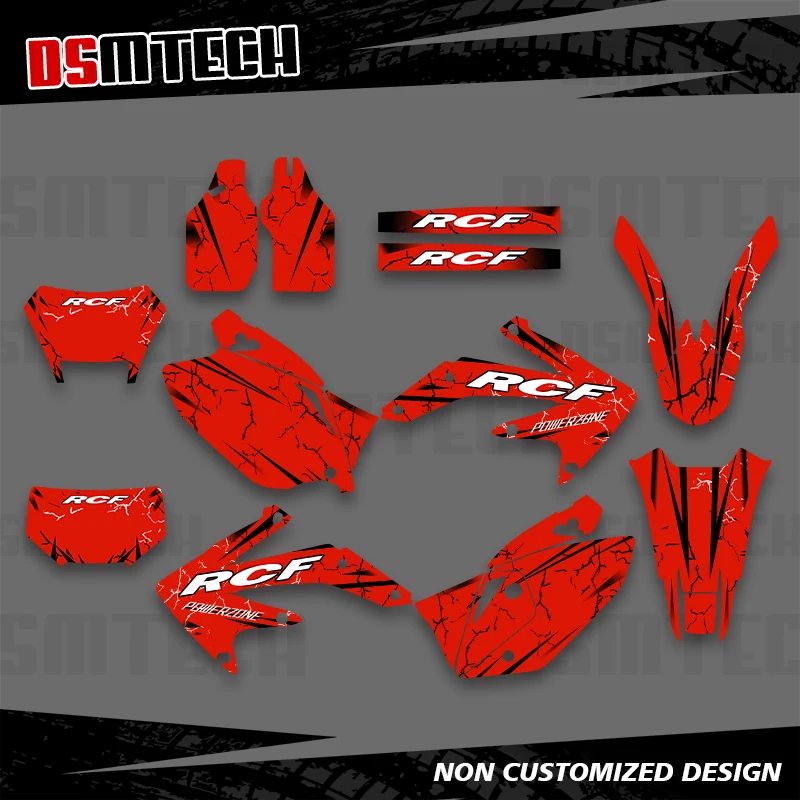 

DSMTECH For Honda CRF450X 2005 2006 2007 2008 2009-2018 CRF 450X 450 X Motorcycle Graphics Background Decal Stickers Customize