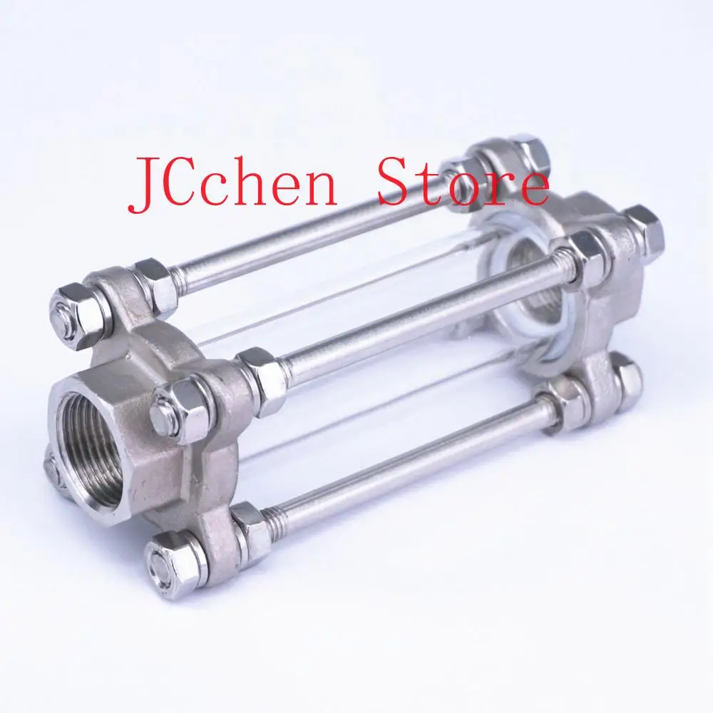 

1/2" 3/4" 1" 1-1/4" 1-1/2" 2" BSPT NPT Female Flow Sight Glass Indicator Diopter 304 316 Stainless Steel Water Oil
