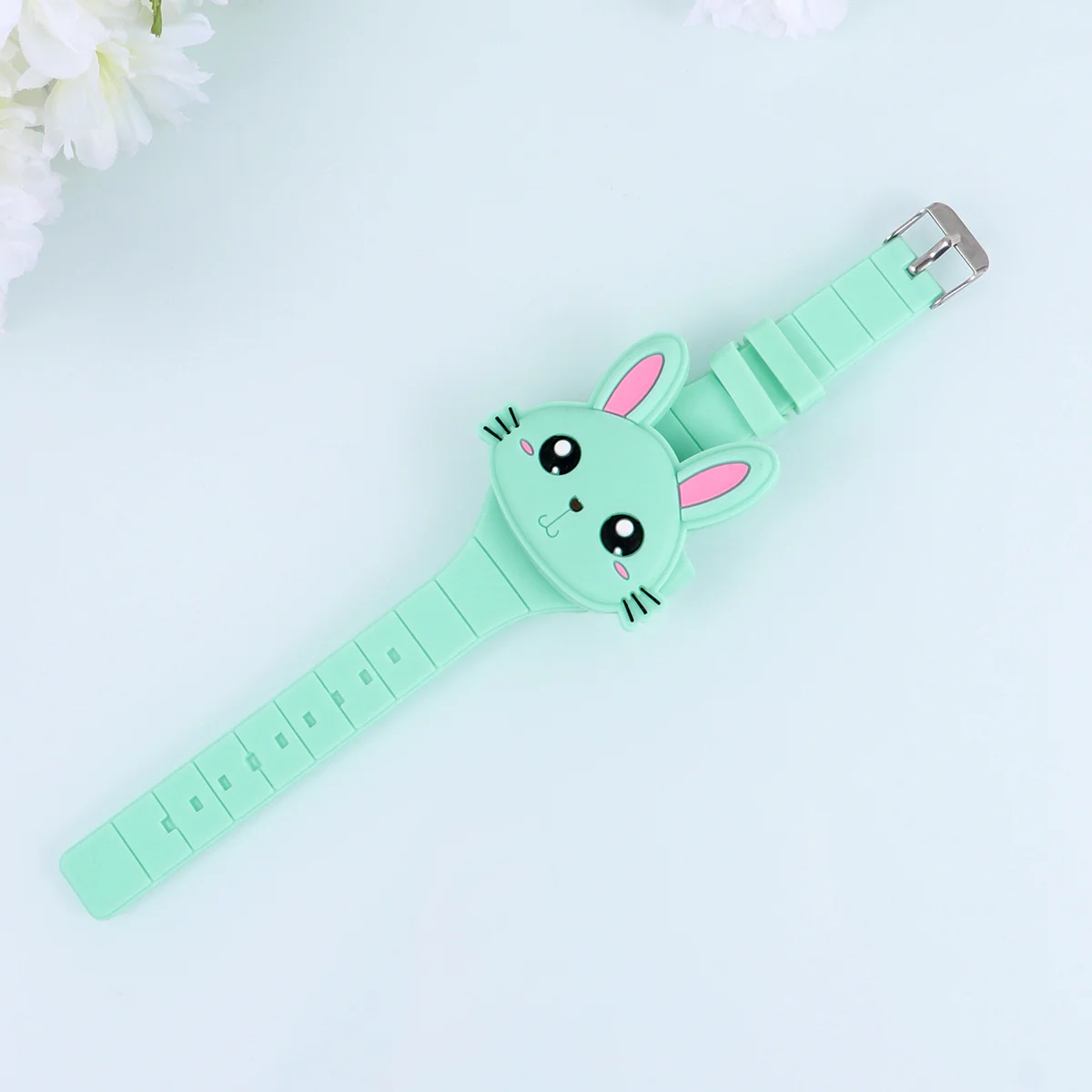 Shape Silicone Led Cartoon Watch For Watch For 'S Wristwatch Birthday Party Favor Gift Green