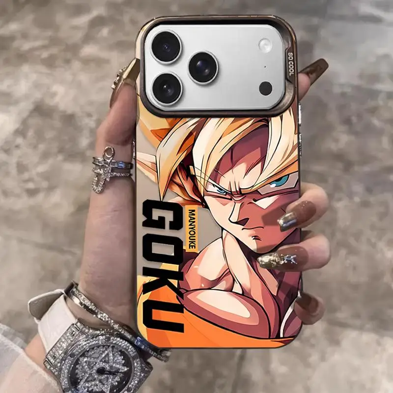 Funda de teléfono 3D Dragon Ball Son Goku para iPhone 11 12 13 14 15 16 17 Pro Max Plus mini Air Japón guapo Saiyan cubierta a prueba de golpes