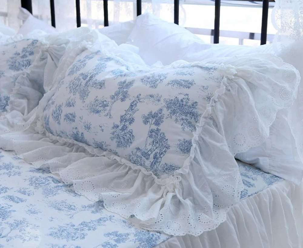 1 Piece Princess Pillow Case Ruffle Lace Pillowcase Cotton Wedding Fall Decorations Bedding Pillowcases Pillow Cover Sale
