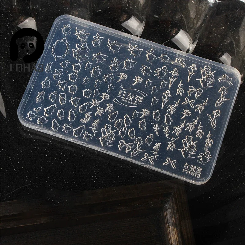 1 قطعة ثلاثية الأبعاد قالب من السيليكون زهرة القلب مسمار الفن زينة الأظافر DIY تصميم قالب الأظافر ختم لوحة قالب مانيكير