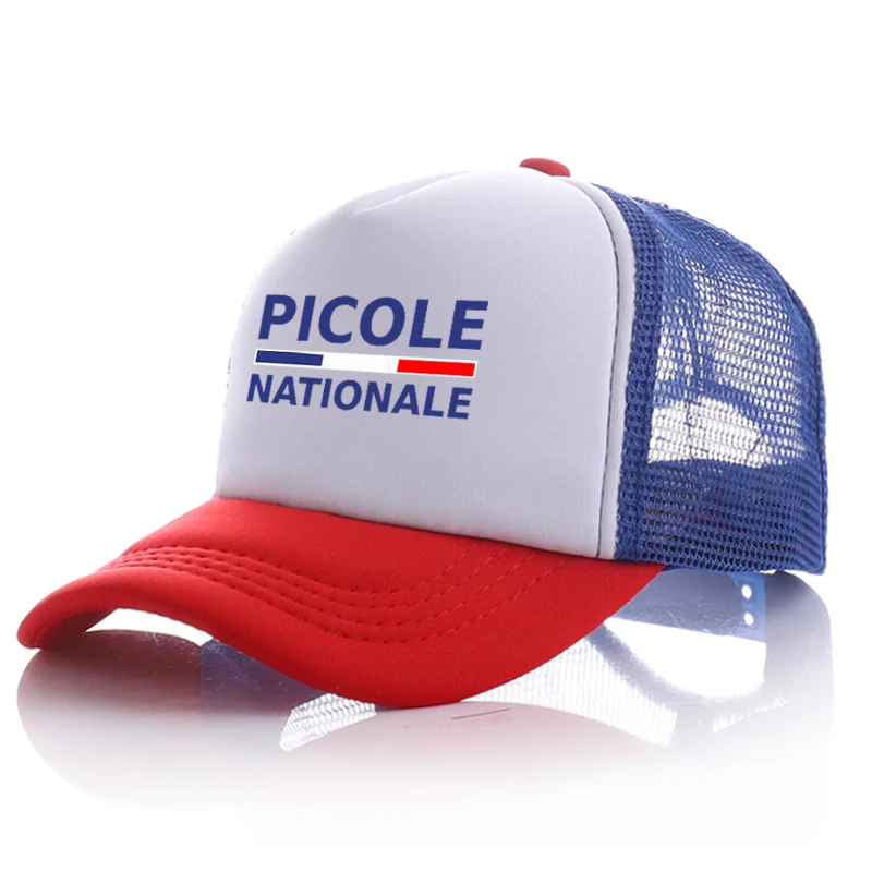 Boné camionista ajustável para homens e mulheres, boné de baseball, fivela de rede, snapback ao ar livre, capacete solar adulto, francês, Pikachu