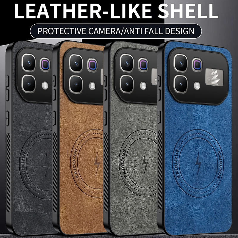 Retro Business PU Leather Magnetic Phone Shell For Infinix Note 60 Pro 50 Pro Plus 50X 40 Skin-friendly Shockproof Protect Cover