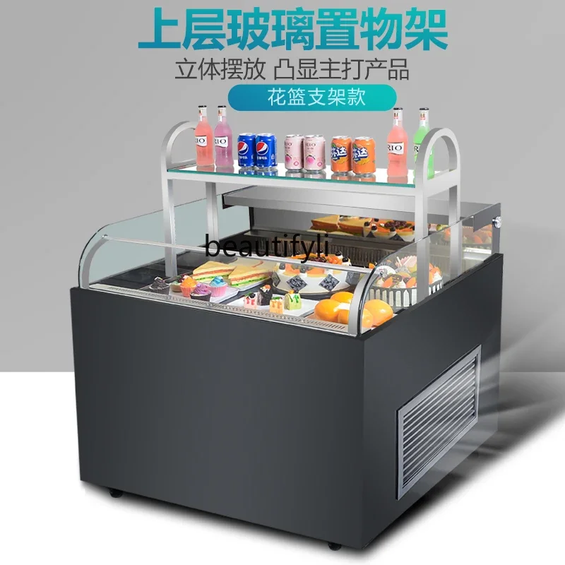 Xuehong Cake Open Refrigerated Cabinet Dessert Fresh Bread Display Open Sandwich Cabinet