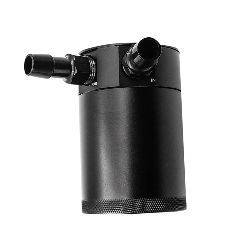 Universal Oil Catch Can Compact Baffled 2-Port Aluminum Reservoir Oil Catch Tank Fuel Tank Two Hole Breathable Kettle Parts