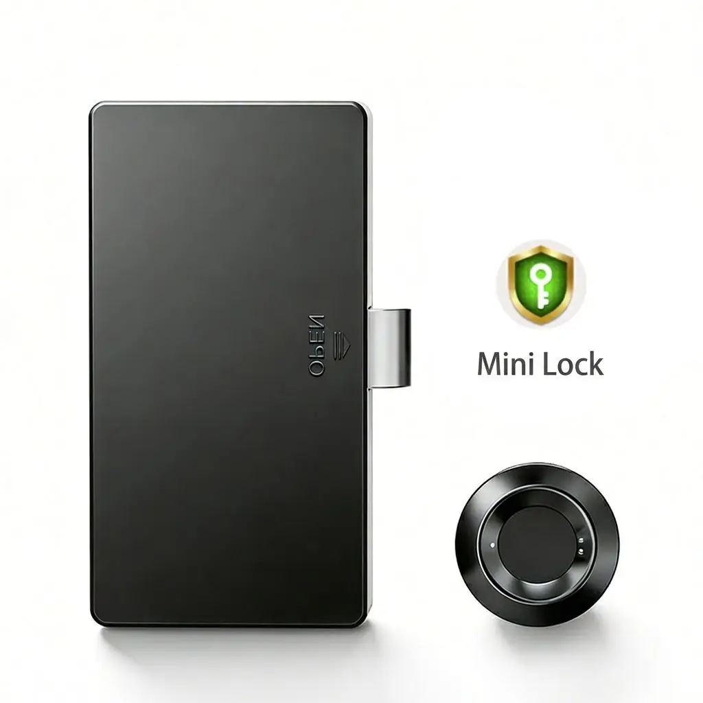 Smart Electronic Biometric Fingerprint Drawer Lock Keyless Replacement 16-19mm Hole for Wardrobe File Cabinet Security