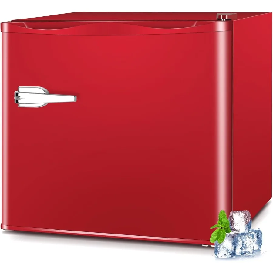 Mini Freezer 1.2Cu.ft Small Upright Freezer with Handle and Shelves 7 Adjustable Thermostat Low Noise Design Ideal for Bedroom