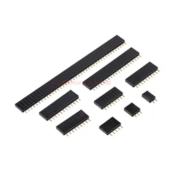 10 Pieces Single Row Pin Female Header Socket Pitch 2.54mm 1*2p 3p 4p 5p 6p 7p 8p 9p 10p 12p 14p 16p 20p 40 Pin Connector