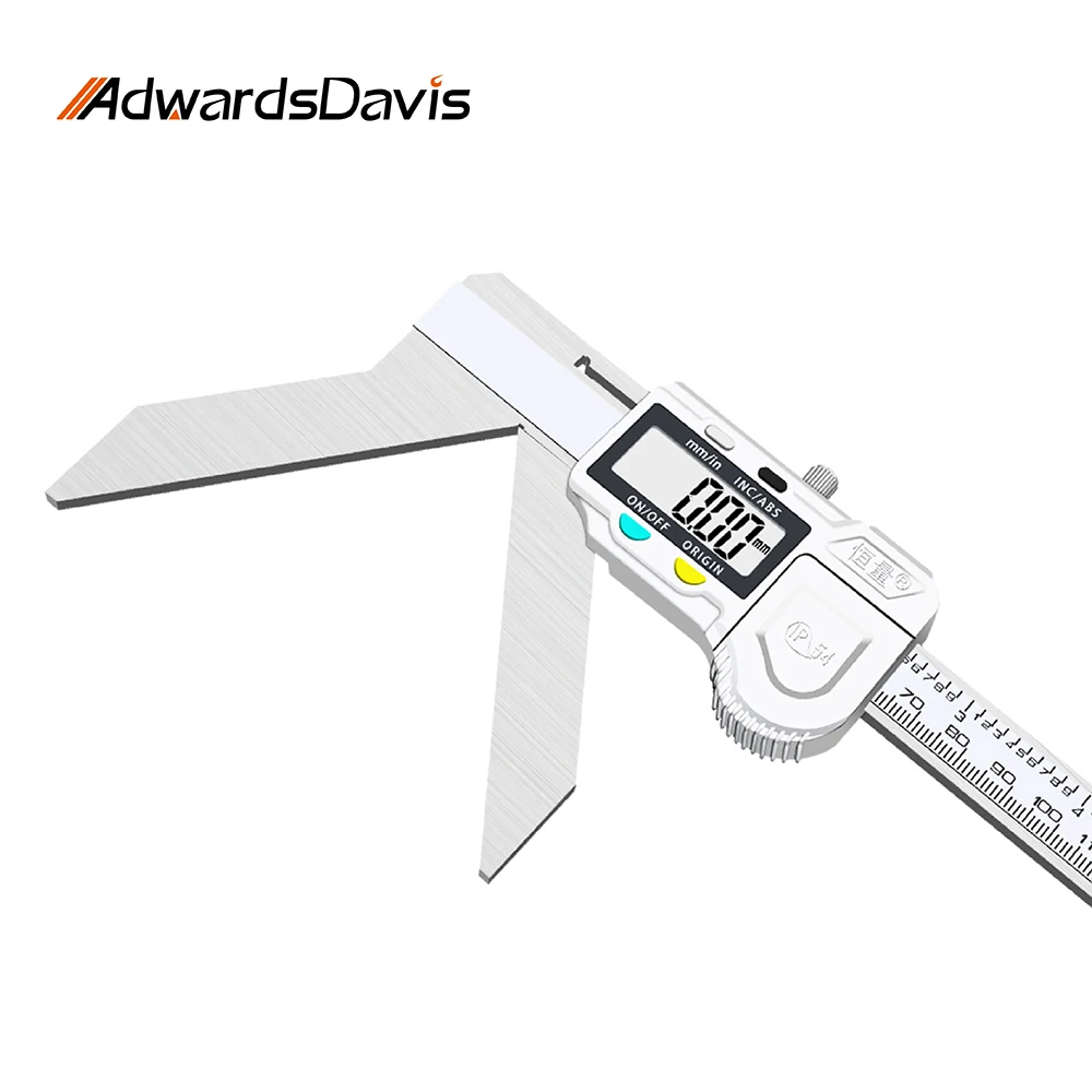 Metric Imperial Telescopic Jaw Digital Display Caliper V Shaped Outer Arc Radius Caliper Single Point Digital Caliper 150 500mm