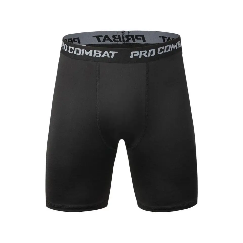 Men Sports Leggings Fitness Elastic Compression Tights Drying Quick Size Fitness Plus Pants Running Training Stretch Shorts, image 5