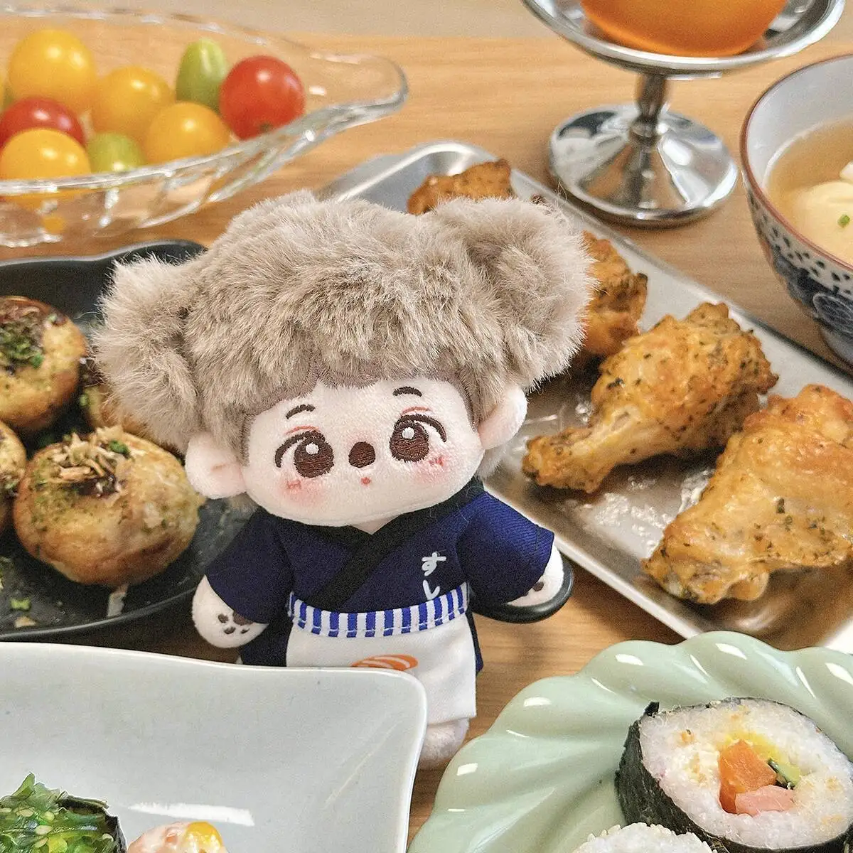 10 سنتيمتر ملابس دمى كانتو الطبخ سلسلة 10 سنتيمتر الذاتي انخفاض الدب نونو القطن دمية لا سمة المعبود الملابس القطنية هدية