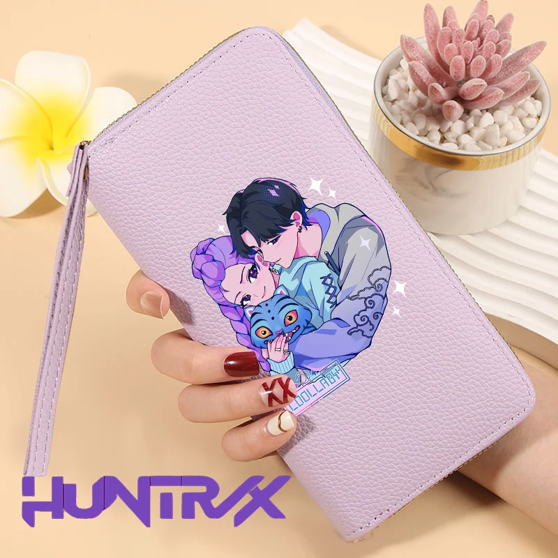 

Move K-Pop Demon Leather Long Wallet Cute Cartoon Woman Business Bags Portable Coin Purse Fashion Exquisite Birthday Purse Gifts