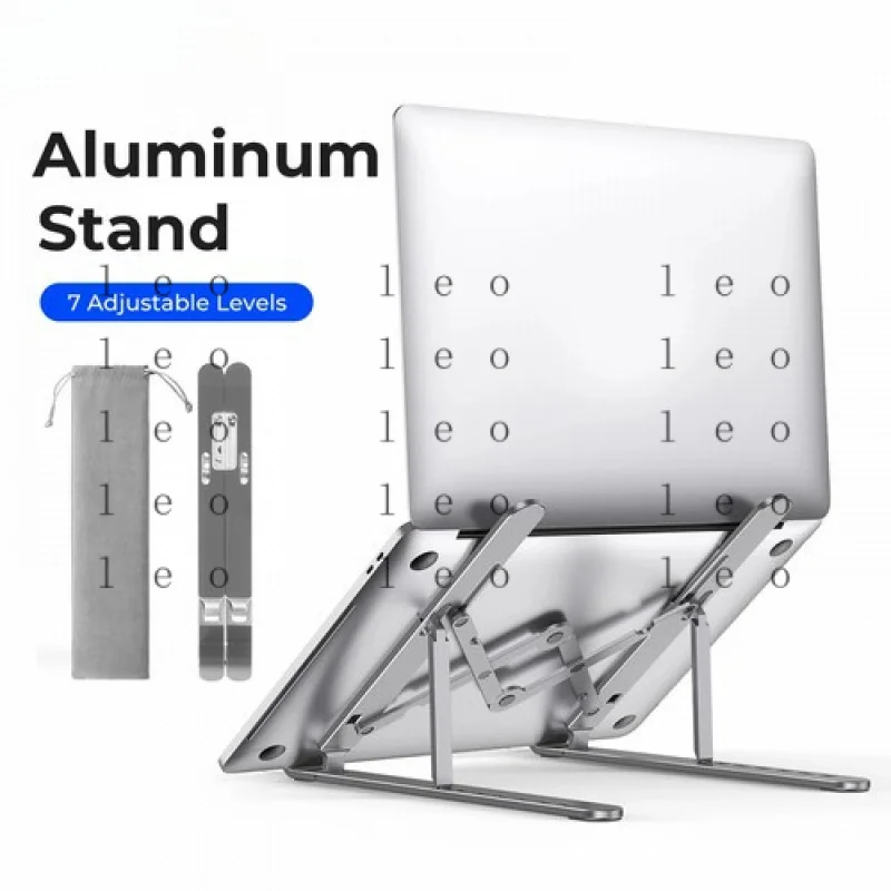 GG  Foldable Laptop Stand Holder Riser Portable Adjustable Aluminum Notebook Stand