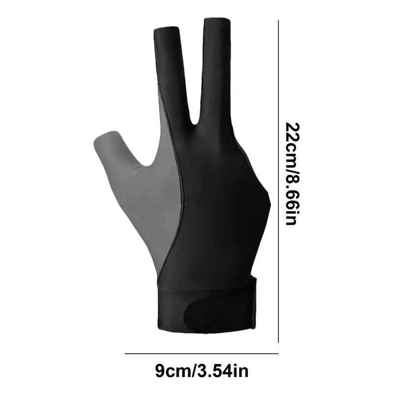 Professional Billiard Gloves Three Finger Billiards Gloves Anti-slip Pool Shooters Open Glove Billiard Gloves Gloves Accessories