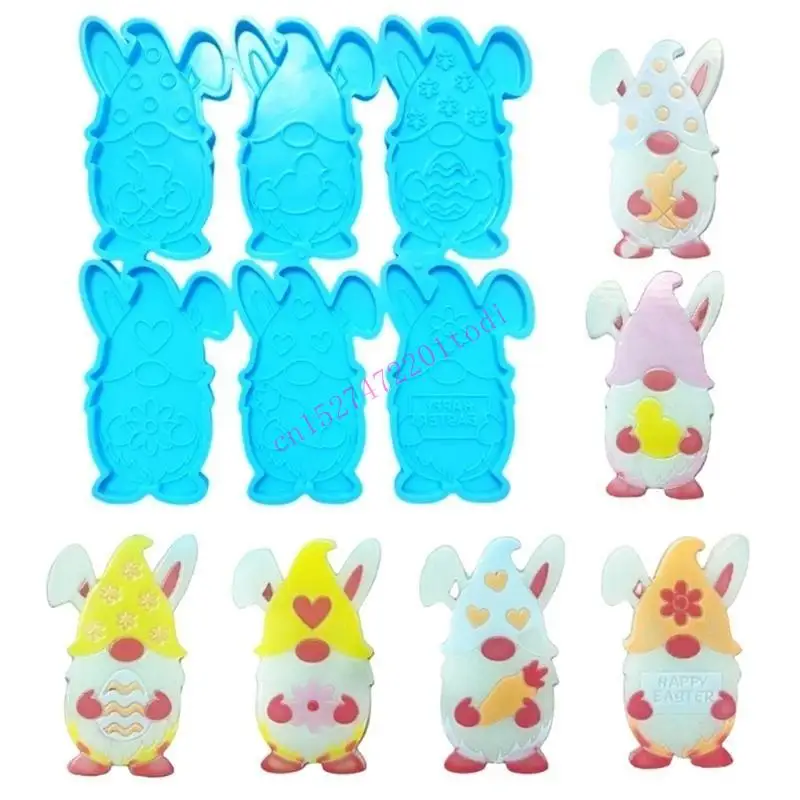 

M76B Easter Rabbit Silicone Mold DIY Handmade Cement Gypsum Epoxy Resin Mold Craft