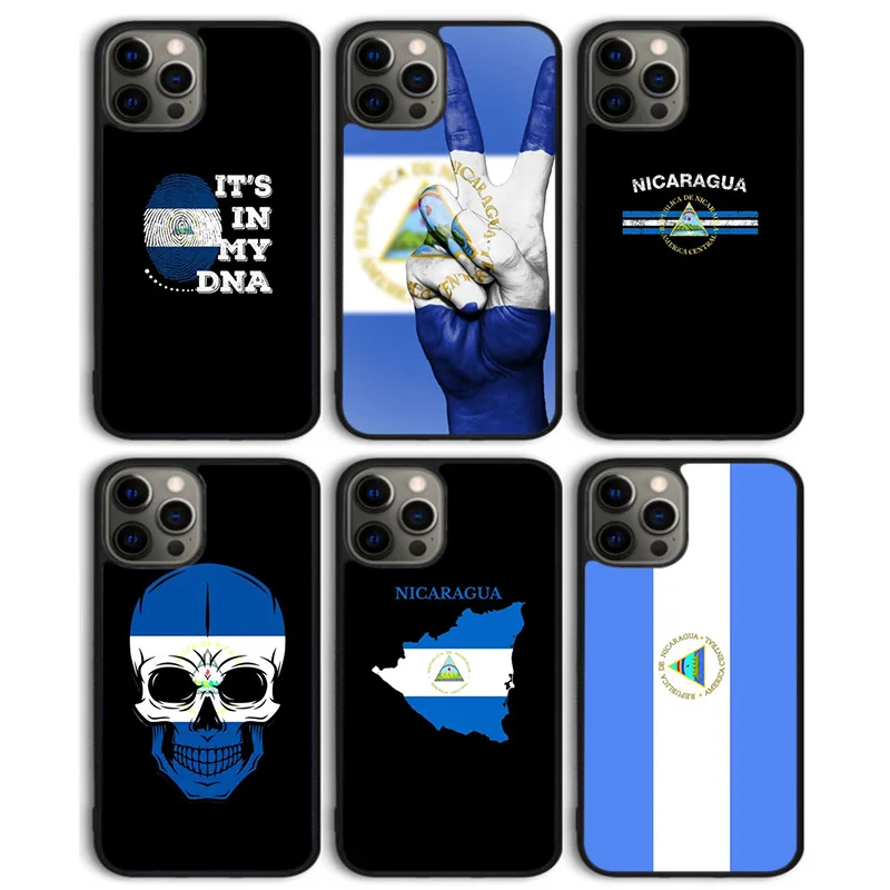 Nicaragua Flag Phone Case Back Cover for iPhone 16 15 SE2020 14 13 11 12 Pro Max mini XS XR X PlusS Shell Coque