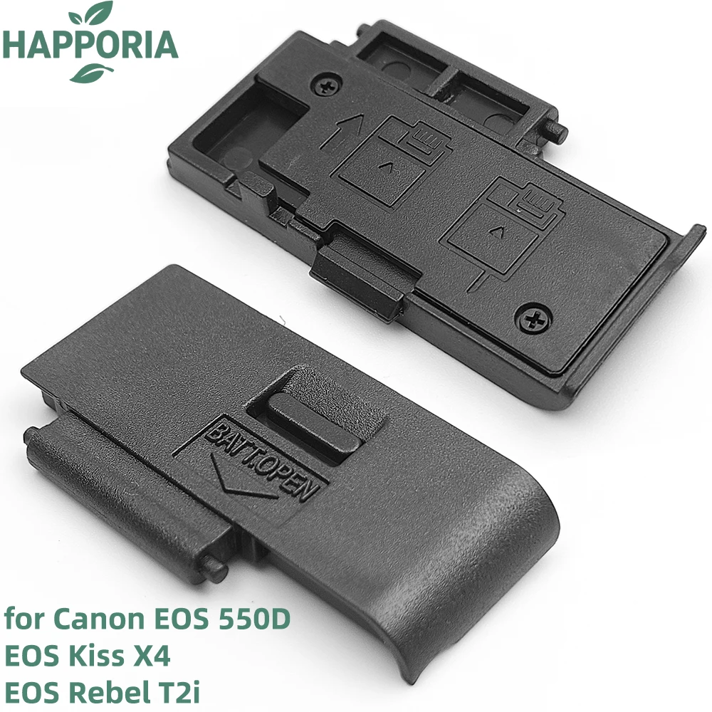 HAPPORIA Battery Door Cover Replacement for Canon EOS 550D Rebel T2i Kiss X4 Camera Battery Cover Repair Part
