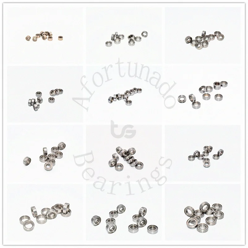 10pcs miniature metal sealed chrome steel bearings MR62ZZ MR72ZZ MR83ZZ MR93ZZ MR94ZZ  MR104ZZ  MR115ZZ MR126ZZ