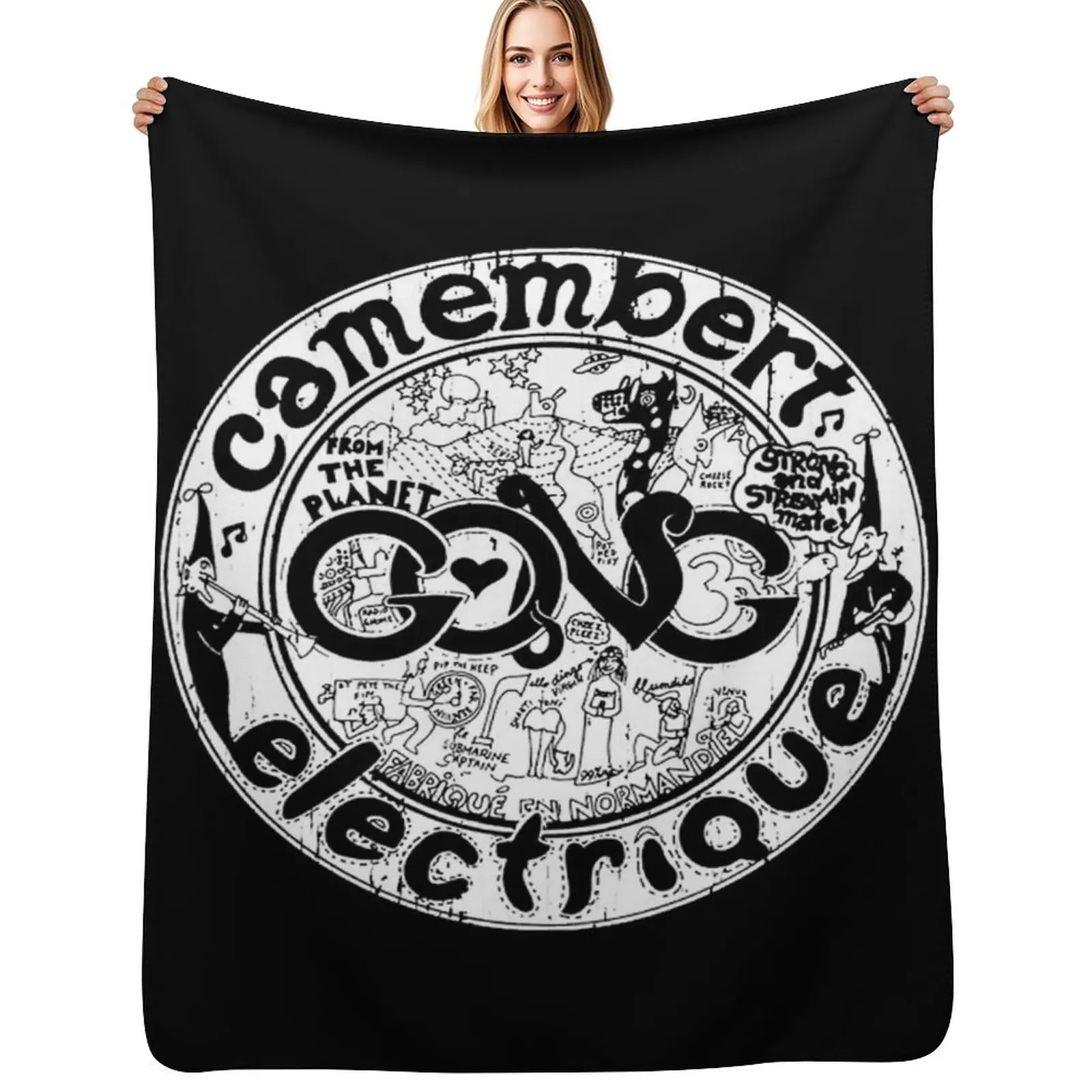 Manta tipo camiseta gong Camembert Electrique, manta cómoda de color duradero