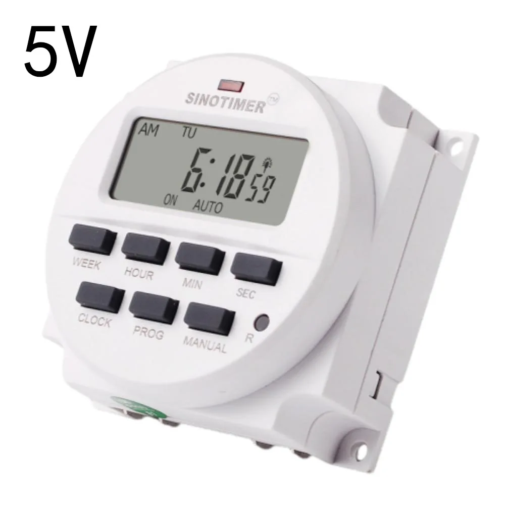 

TM618SH 5V 12V 24V 110V 220V 1 Second Interval Digital LCD Timer Switch 7 Days Weekly Programmable Time Relay With Countdown