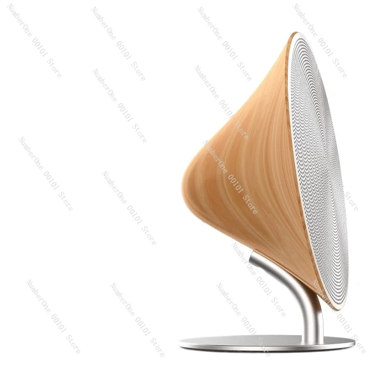 

Bluetooth speaker desktop audio curved metal cover minimalist overweight woofer solo