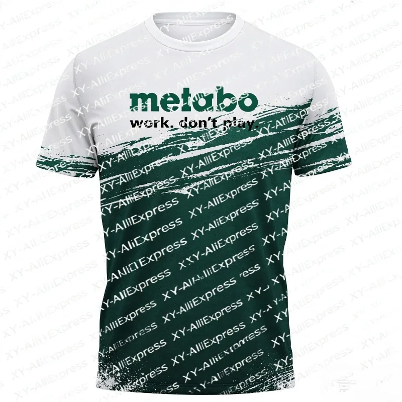 Tradesman Short Sleeve Tee, Quick Dry & Breathable. Brushstroke Green Split Print, Modern Workshop Style for Daily Repair Jobs