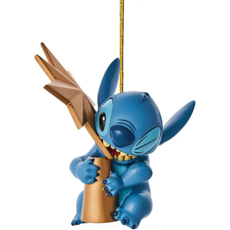 2D Disney Lilo & Stitch Christmas Tree Pendant Cartoon Kawaii Stitch Acrylic Ornaments Party Supplies Kids Toys Birthday Gifts R