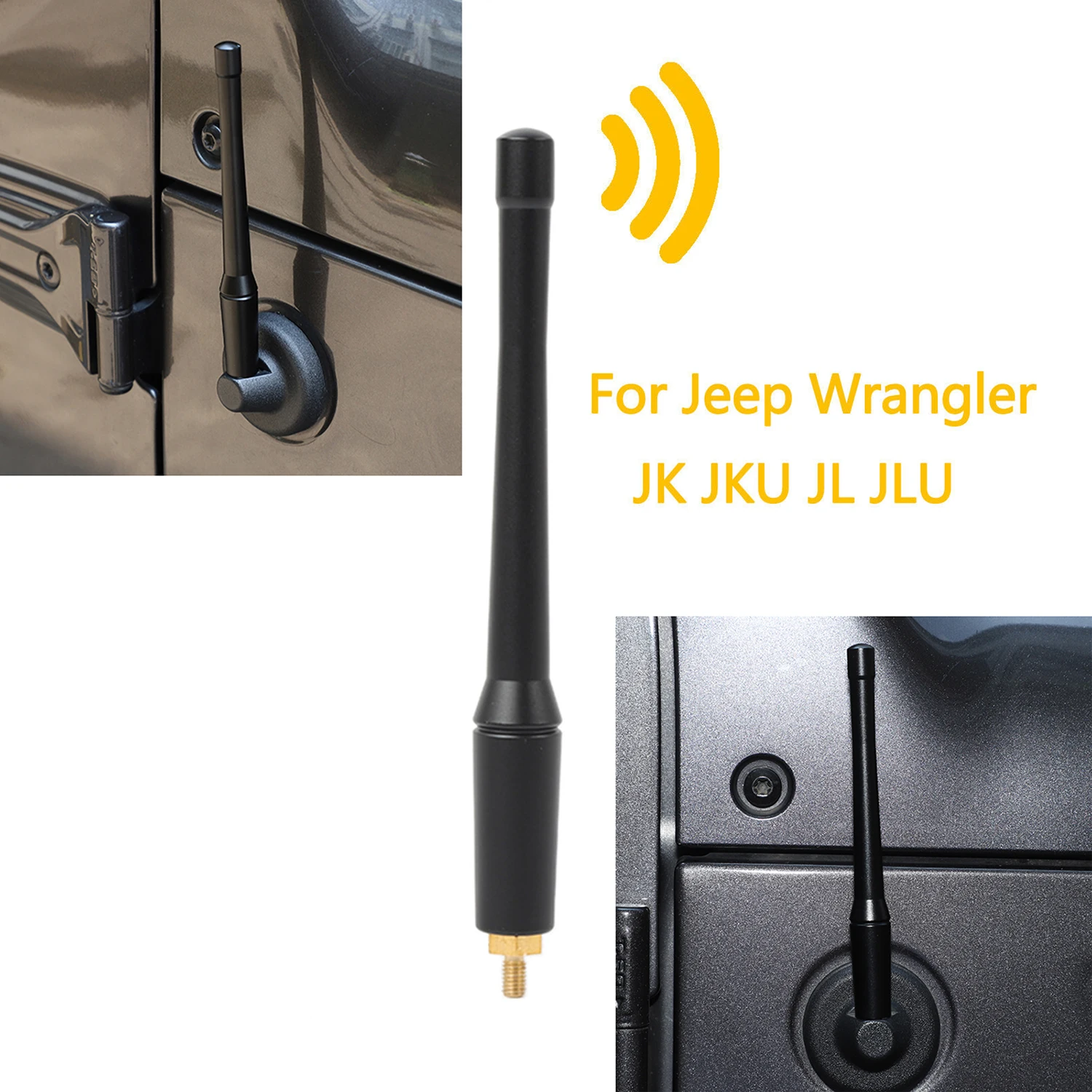 Antena samochodowa AM FM do Jeep Wrangler TJ JL JK 1997-2023 2-4 drzwi Uniwersalne wymienne metalowe akcesoria zewnętrzne