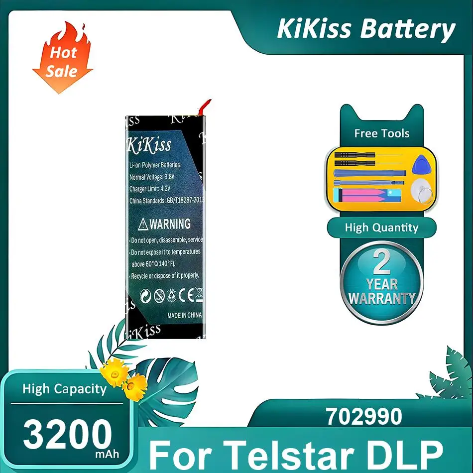Rechargeble Battery For Telstar Dlp,702990,3200Mah