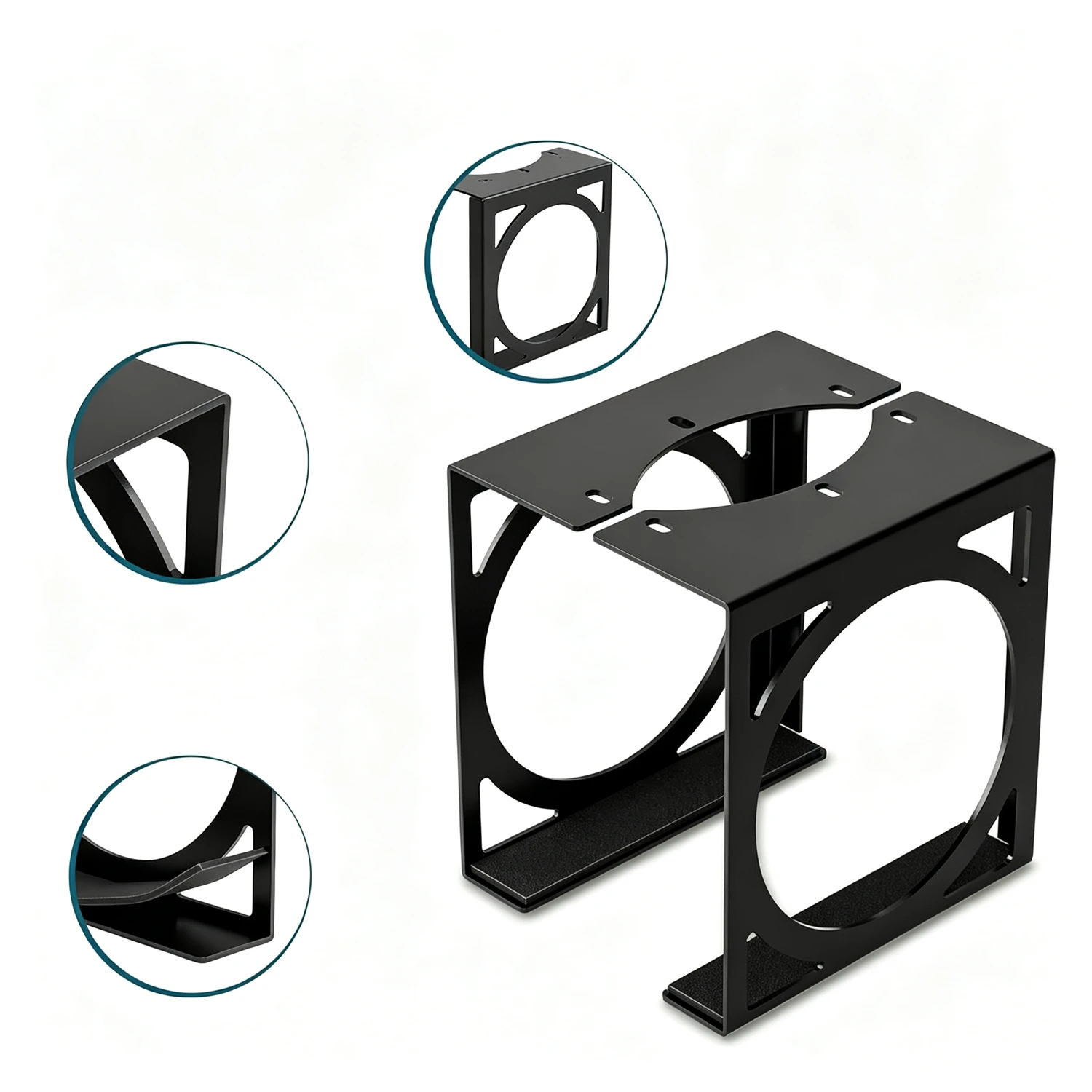 Under Desk Mount for Xbox Series X Heavy Duty Metal Hidden Bracket Under Desk Saves Space with Cooling Design and Soft Padding