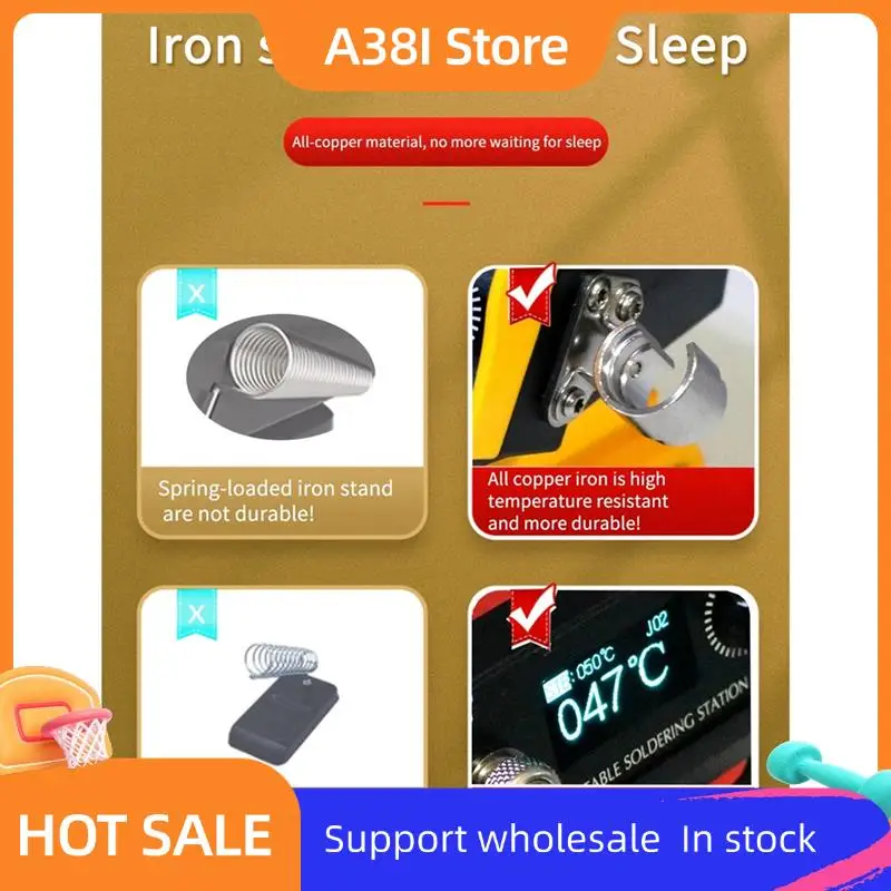 

A38I T12-A Cordless Soldering Station 72W T12 Solder Iron For Dewalt 18/20V Li- Battery For DIY Repair Electric Solder