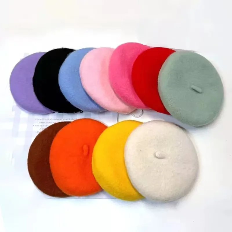Candy Color Beret Knitted Hat Fits for Zsiga 1/8 BJD 24cm Potato Doll Cute Mini Autumn Winter Doll Dressup Accessories, NO DOLL view 4