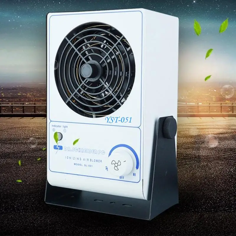 E15A مكافحة ساكنة أيون مروحة مكافحة ساكنة أيون مروحة سطح المكتب أيون مروحة إضافة ساكنة الصناعية مزيل القضاء على كهرباء #5