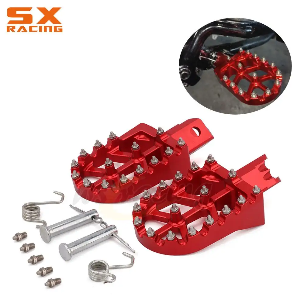 Motorcycle Aluminum Foot Pegs Footpeg Pedals FootRest For HONDA CRF50 CRF70 CRF110 XR50 XR70 XR110 Most Chinese Pit Dirt Bike