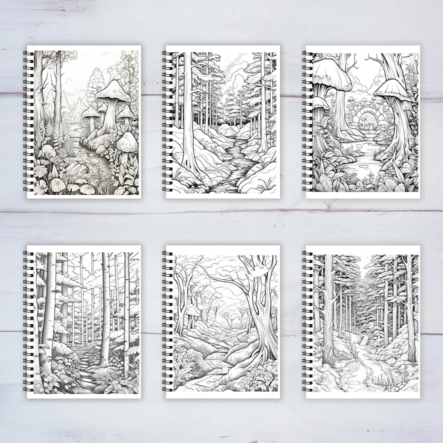 Enchanted Forest Coloring Book - 8.3×11.2 Inches, 22 Pages. Excellent for Enchanting Relaxation, Stress view 3