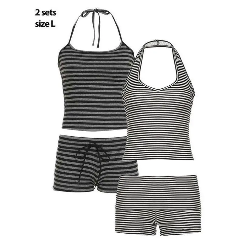 

Women's Striped Print ter Top And orts Set Casual Sportswear Sve Length: 7/8ths Season: Autumn