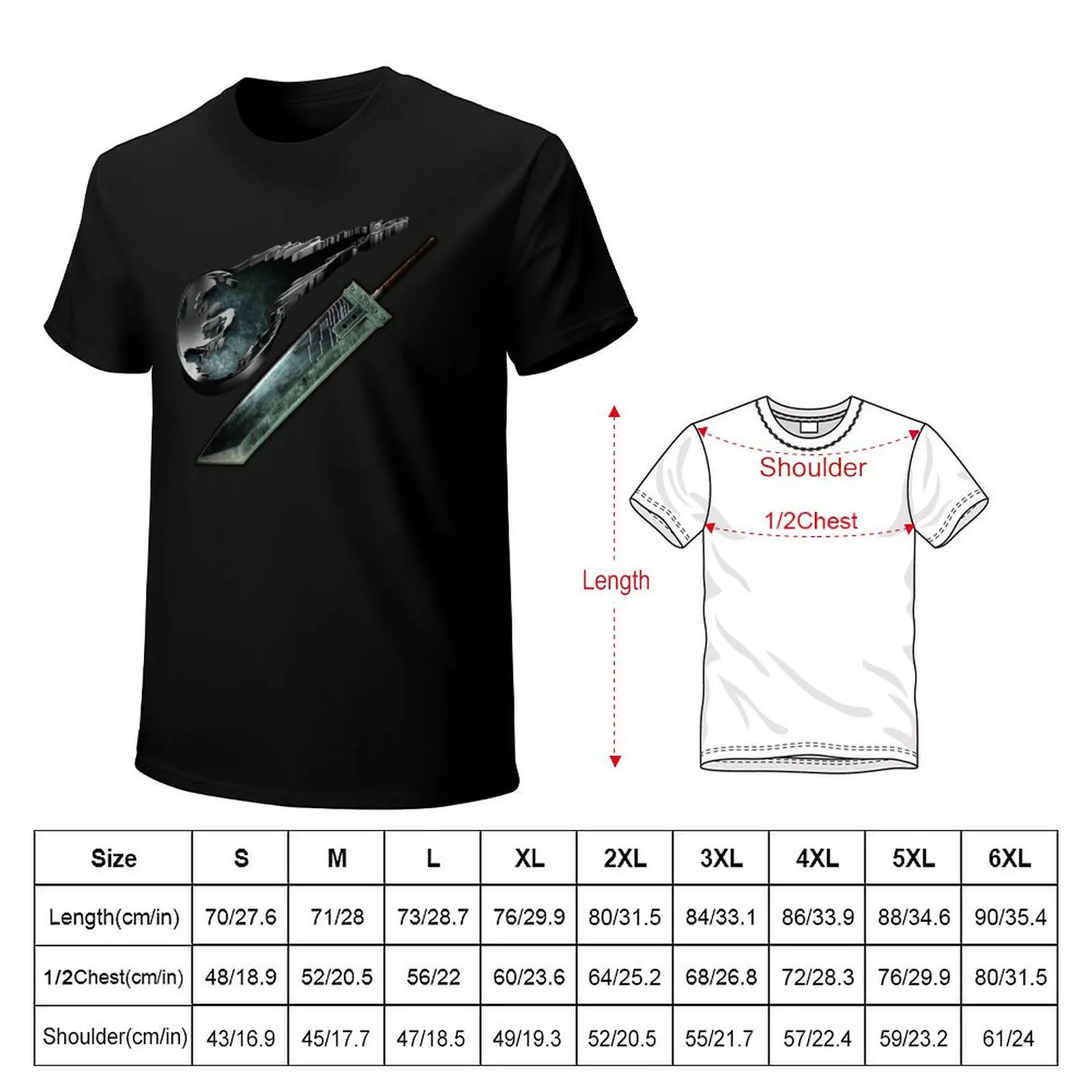 FF7 Remake Logos T-Shirt Comfortable Daily Wear Tee
